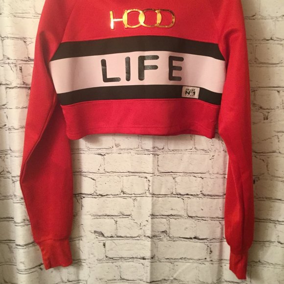 Diamond Stash Crop Hoodie Sweatshirt-Size: XL - Picture 2 of 9